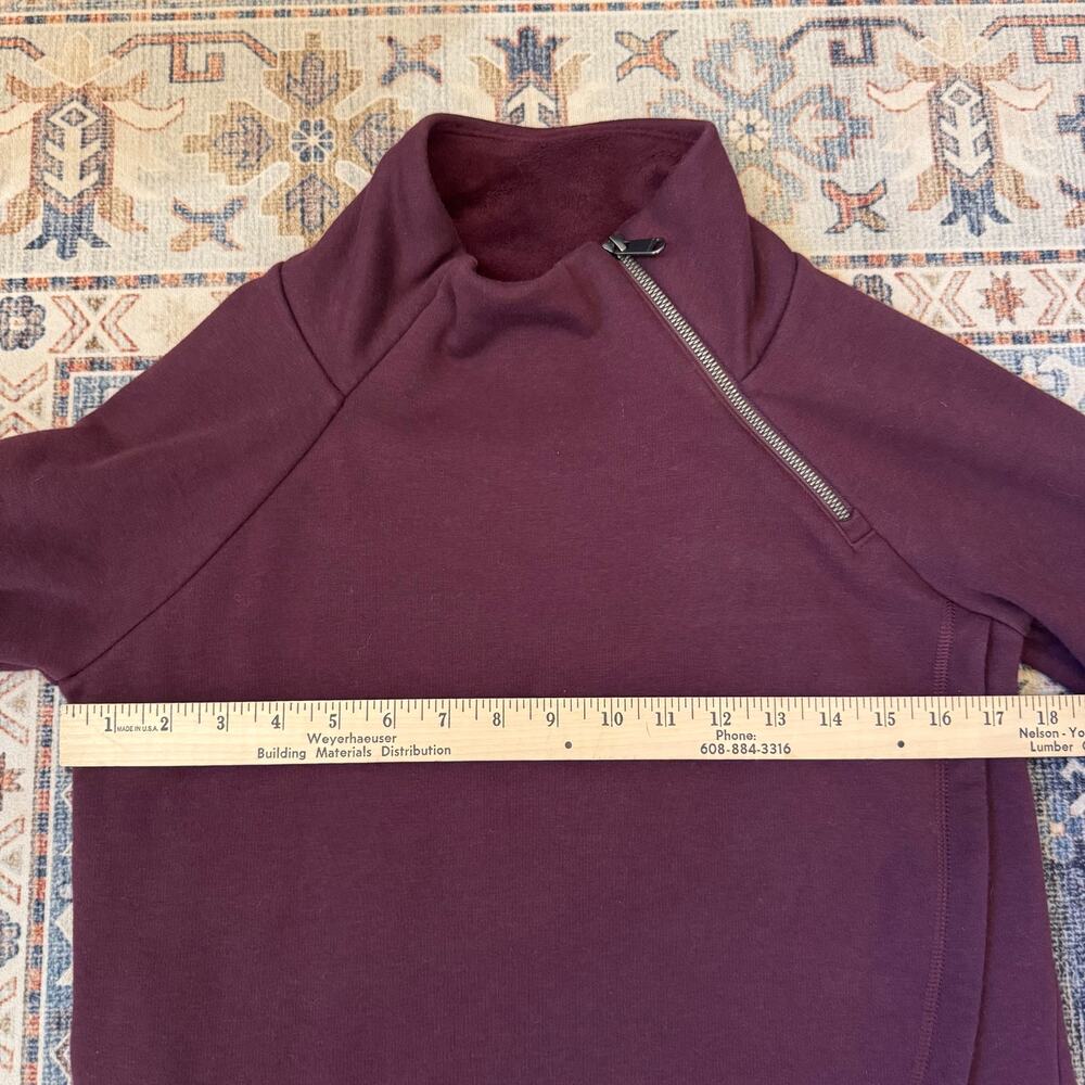 Athleta Cozy Karma Asym Pullover Deep Crocus Violet Sweater Women’s Size XS - Picture 8 of 11